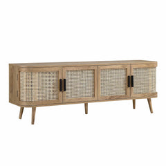 Regal Curved Rattan 160cm Wide TV Unit, Natural