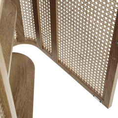 Regal Curved Rattan Large 3-Door Sideboard, Natural