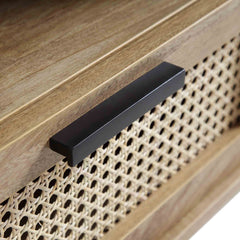 Regal Curved Rattan 150cm TV Unit, Natural