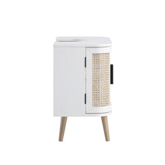 Regal Curved Rattan Undersink Unit, White