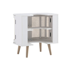 Regal Curved Rattan Undersink Unit, White