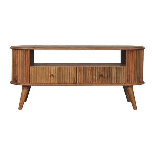 Tatvaacasa Aarav Natural Wood TV Unit