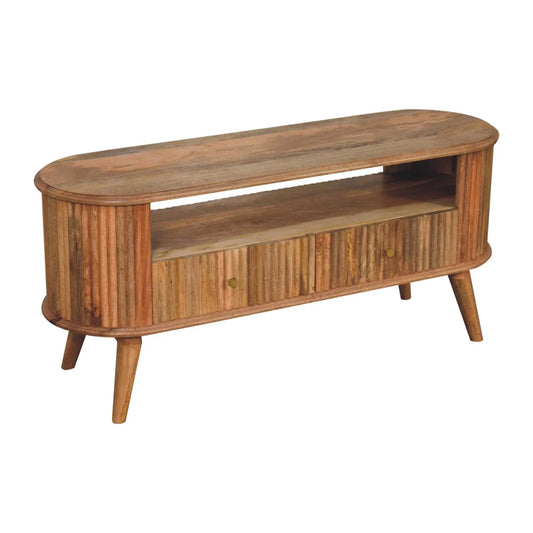 Tatvaacasa Aarav Natural Wood TV Unit