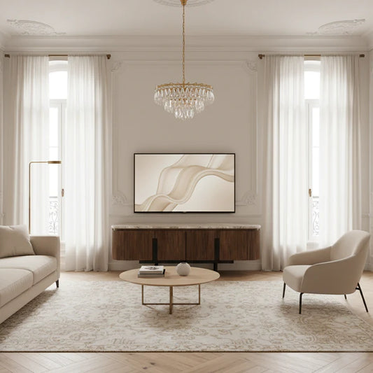 Tatvaacasa Modern Marble Top Tv Unit