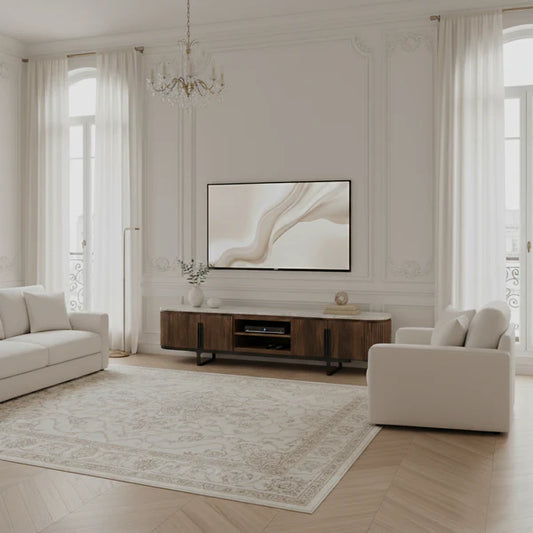 TV Stand With a Marble Top