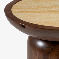 Wooden Round Side Table