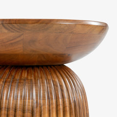 Brown Round Side Table