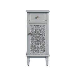 Signature Whitewashed Carved Bathroom Cupboard
