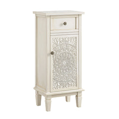 Signature Whitewashed Carved Bathroom Cupboard