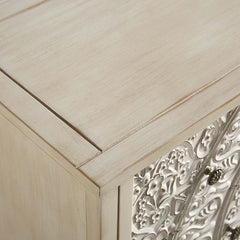 Signature Whitewashed Carved 3 over 4 Drawer Chest