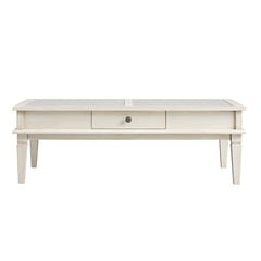 Signature Whitewashed Coffee Table with Drawers