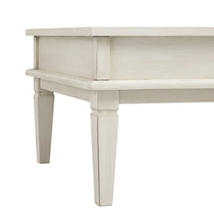 Signature Whitewashed Coffee Table with Drawers