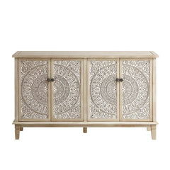 Signature Whitewashed Carved Large Sideboard