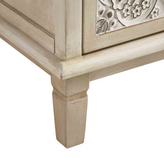 Signature Whitewashed Carved Large Sideboard