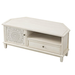 Signature Whitewashed Corner TV Unit