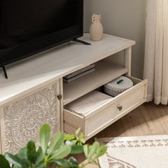 Signature Whitewashed Corner TV Unit