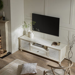Signature Whitewashed 150cm Wide TV Unit