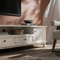 Signature Whitewashed 200cm Wide TV Unit