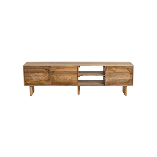 Tatvaacasa Rustique Natural Wood Media Console