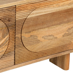 Tatvaacasa Rustique Natural Wood Media Console